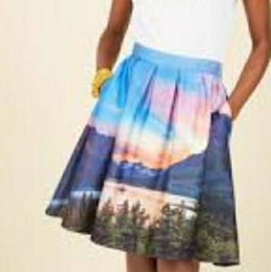 Modcloth Landscape Midi Hey, Soul skirt
